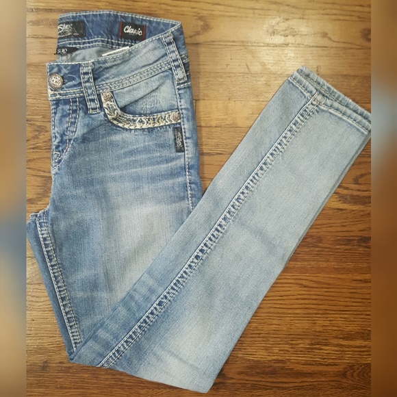 Silver Jeans Denim - Silver Suki Mid Rise Skinny Jeans Light Wash 26